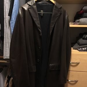 Jil Sander leather coat for men